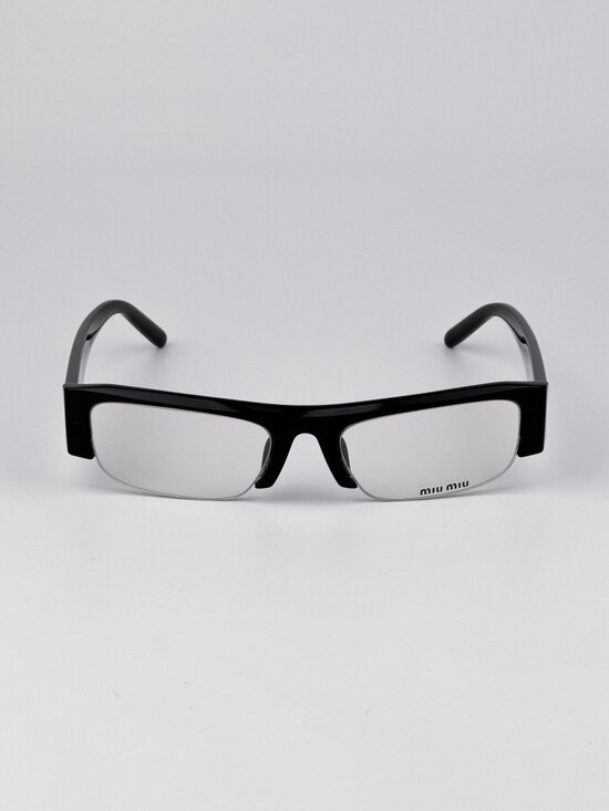 Miu Miu Women’s Eyeglasses Black Rectangle Frames MUB07S 16K08N NEW main image 4